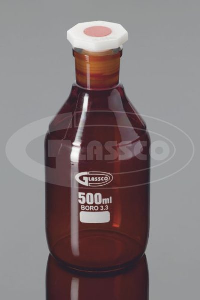 Bottles, Reagent Narrow Mouth, Amber Glass DIN-ISO